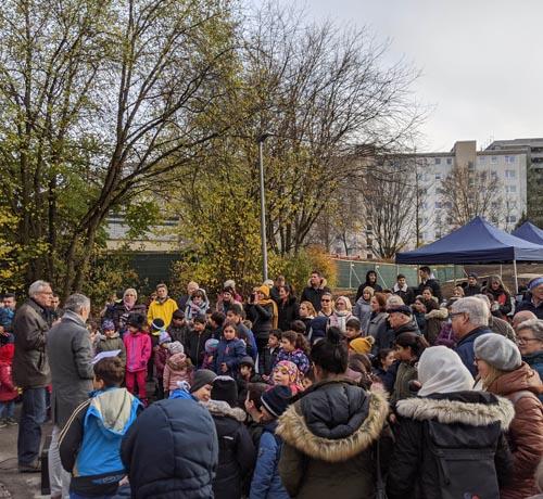 Eröffnungsfeier des Bürgerparks Kennedywiese im November 2019
